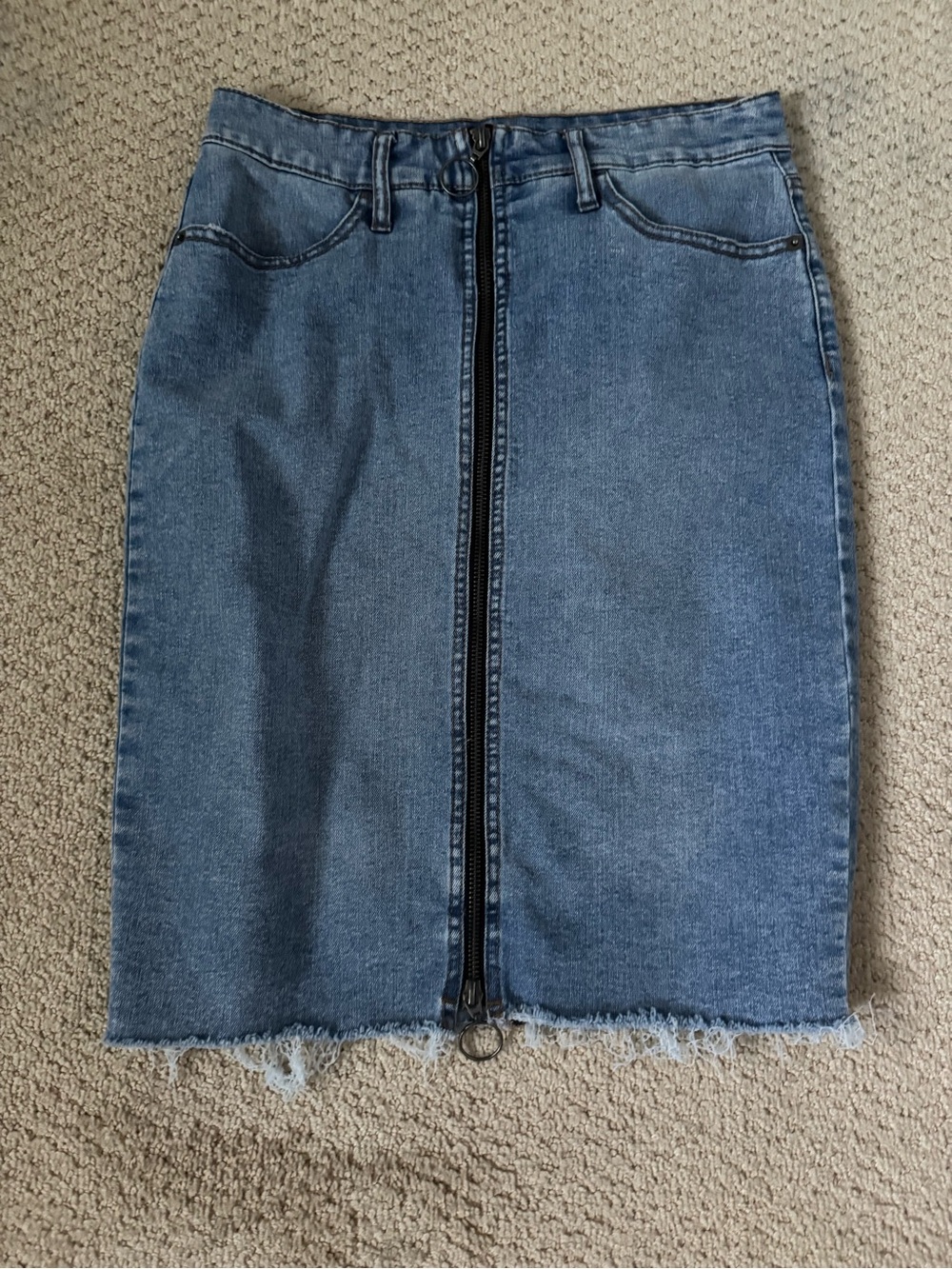 wild fable Blue Denim Front-Zip Pencil Skirt size 4